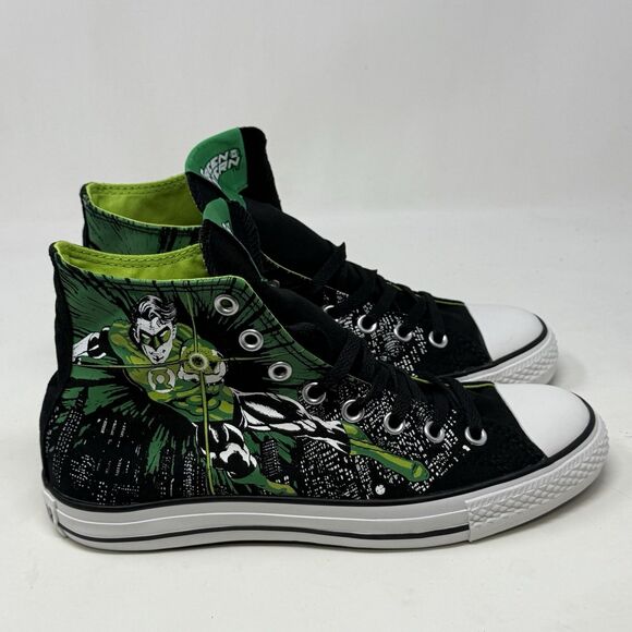 Converse All Star Hi DC Comics Green Lantern Shoes Mens 8 Womens 10 Graphic - Picture 2 of 16